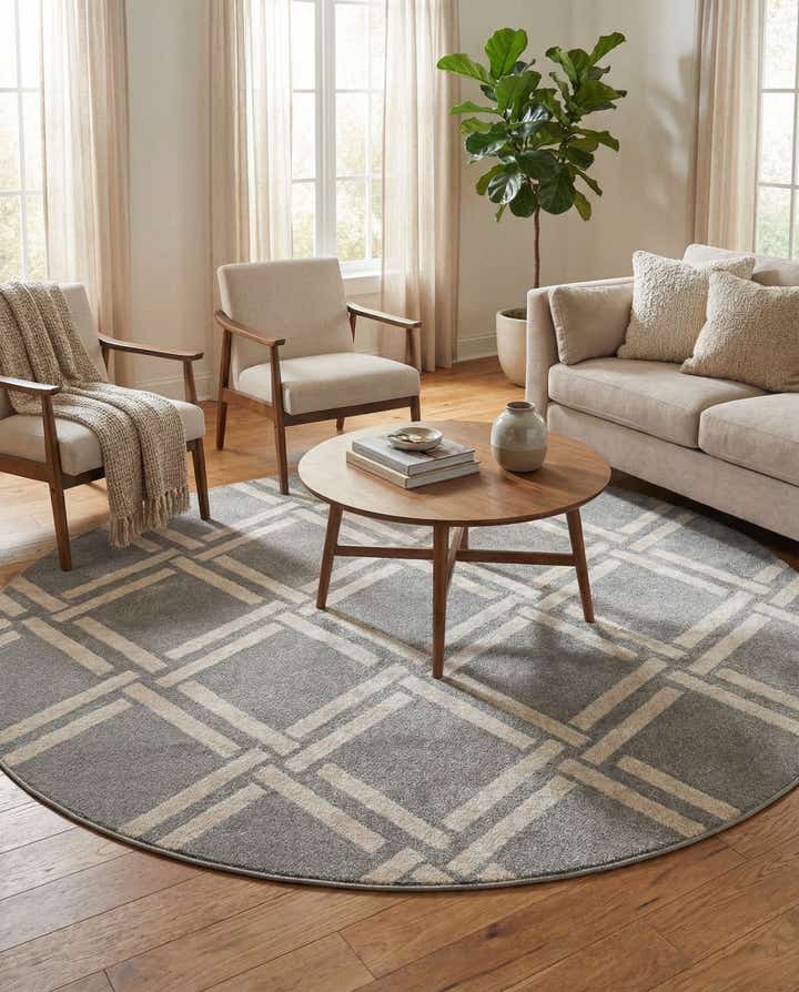 8' x 8' Lattice Round Rug