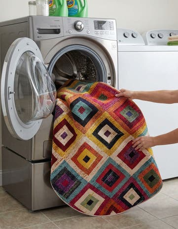 Washable Hyacinth Round Rug