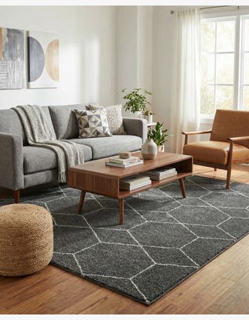 7' 10 x 7' 10 Trellis Frieze Square Rug