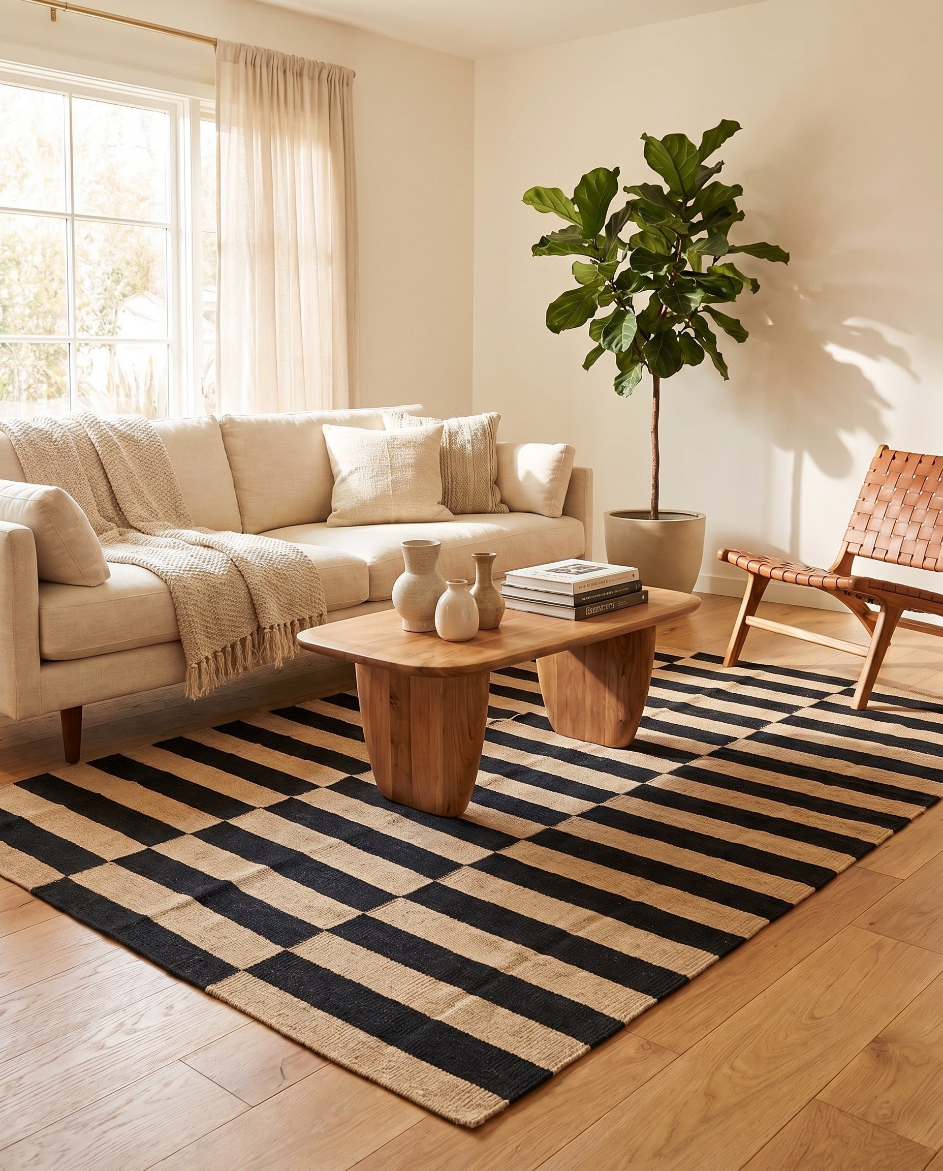 4' 1 x 5' 10 Hand Woven Kilim Modern Wool Rug