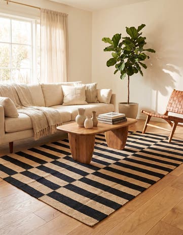 4' 1 x 5' 10 Hand Woven Kilim Modern Wool Rug