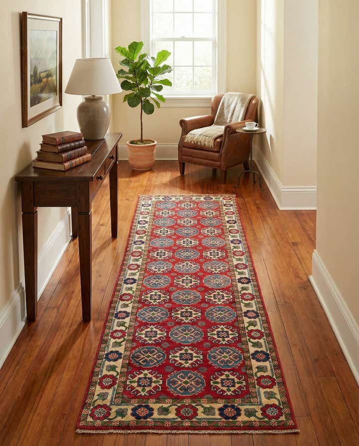 2' 10 x 9' 6 Hand Knotted Kazak Runner Rug