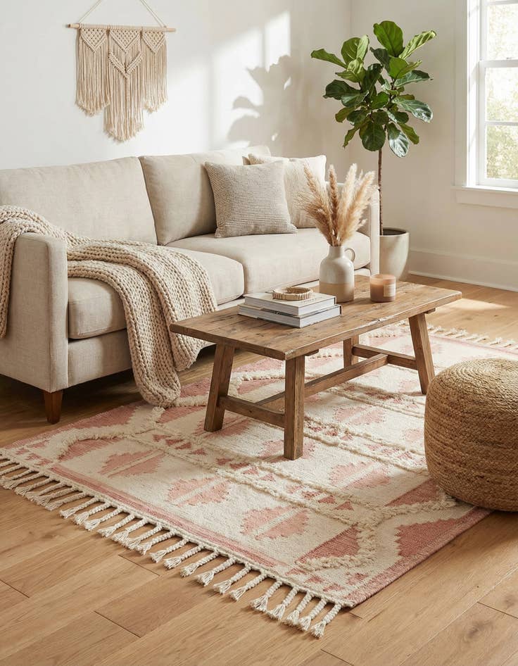 Detail image of 5' 1 x 8'  Hand Woven Arizona Wool Rug