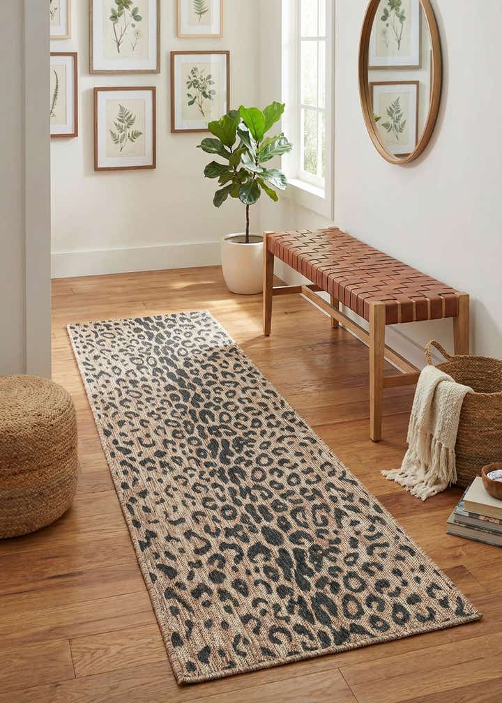 2' x 8' Easy-Clean Safari Indoor / Outdoor Runner Rug