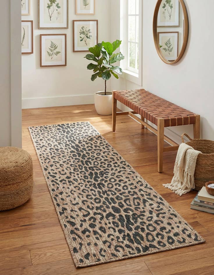 Detail image of 2' x 8'  Washable Safari Indoor / Outdoor Runner Rug