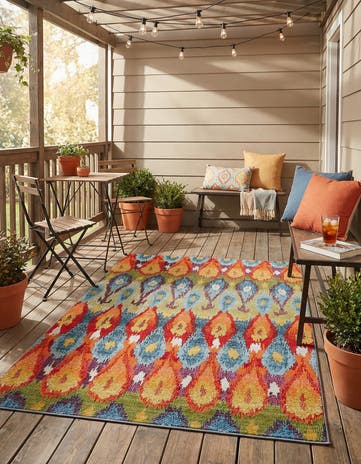 Easy-Clean Modern Indoor / Outdoor Rug