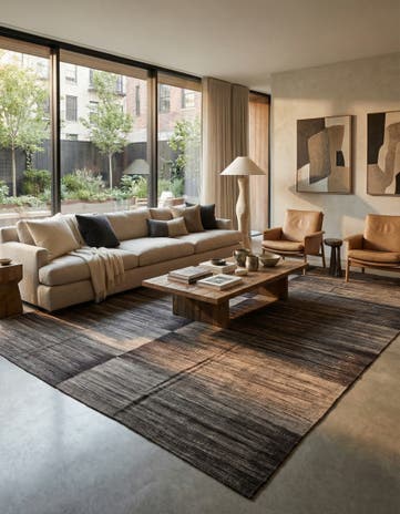 9' 1 x 11' 6 Hand Woven Kilim Modern Wool Rug