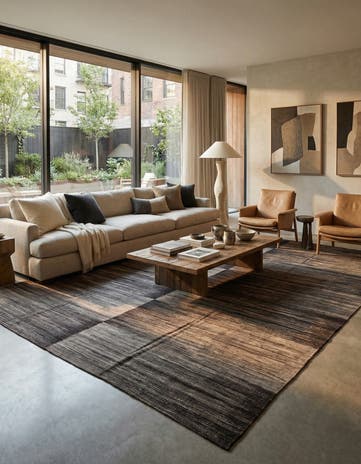 9' 1 x 11' 6 Hand Woven Kilim Modern Wool Rug