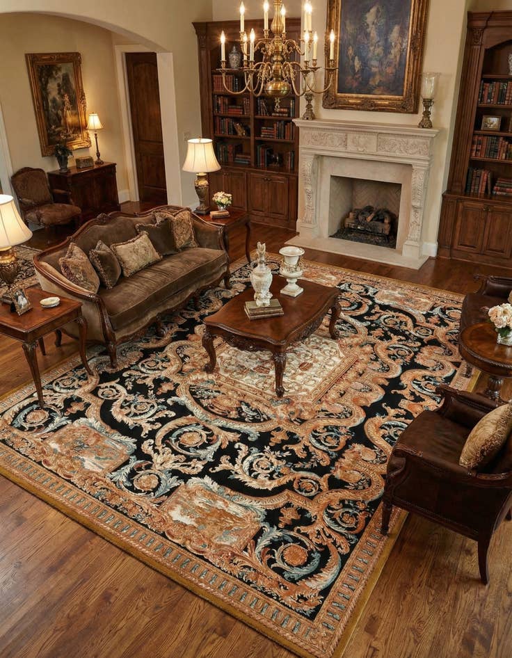 Detail image of 10' x 14' Easy-Clean Traditional Indoor / Outdoor Rug