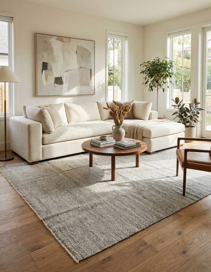 Detail image of 8' 2 x 9' 6  Hand Woven Kilim Modern Wool Rug