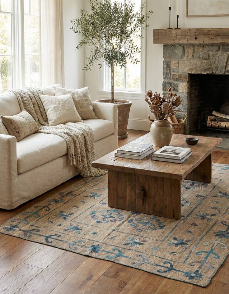 Detail image of 5' 10 x 7' 6  Hand Woven Kilim Modern Wool Rug