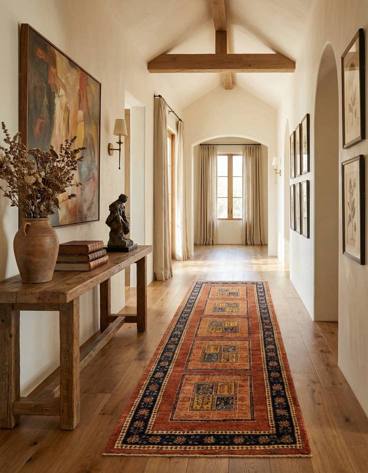 Detail image of 2' 10 x 8' 10 Luribaft Wool Runner Rug