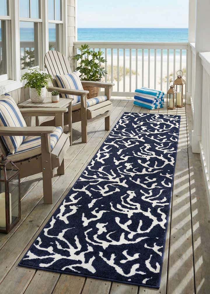 2' 7 x 10' Easy-Clean Sabrina Soto Indoor / Outdoor Runner Rug