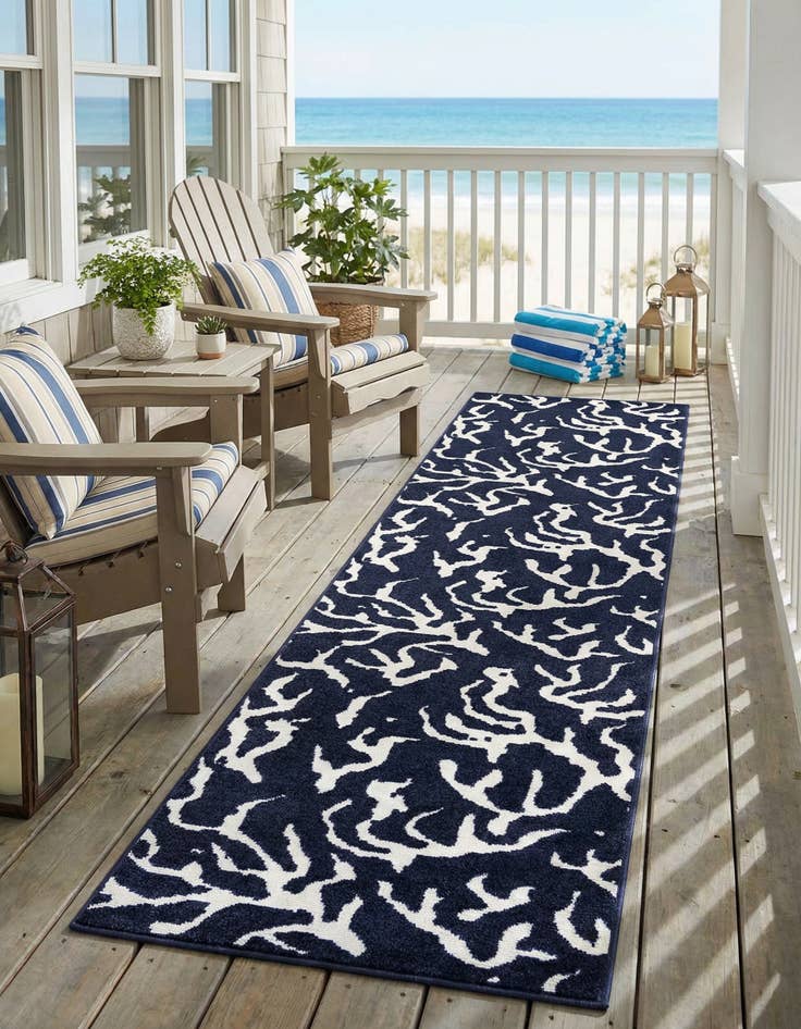 Detail image of 2' 7 x 10' Easy-Clean Sabrina Soto Indoor / Outdoor Runner Rug