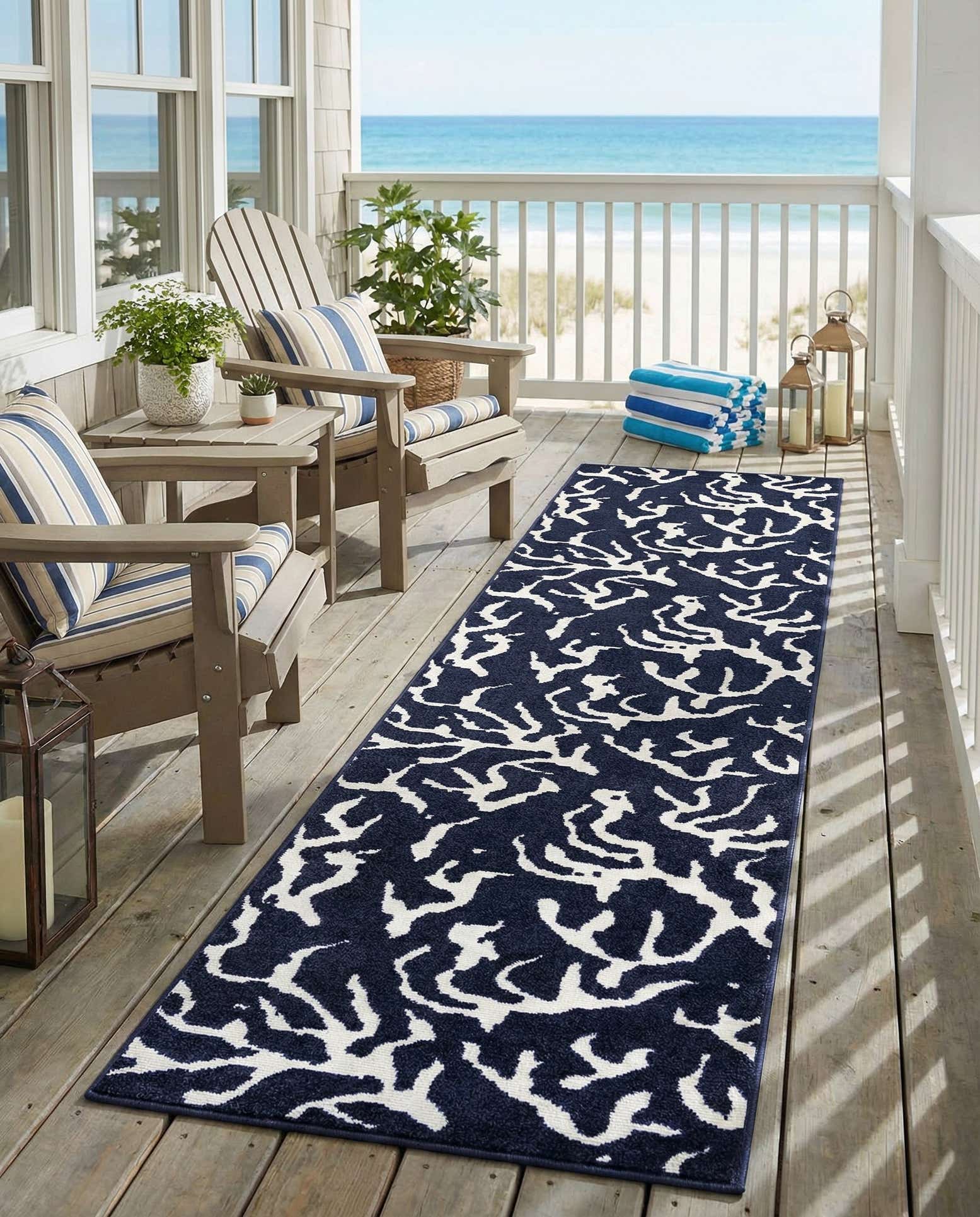 2' 7 x 10' Easy-Clean Sabrina Soto Indoor / Outdoor Runner Rug