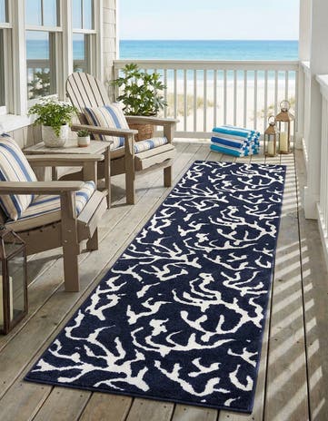 2' 7 x 10' Easy-Clean Sabrina Soto Indoor / Outdoor Runner Rug