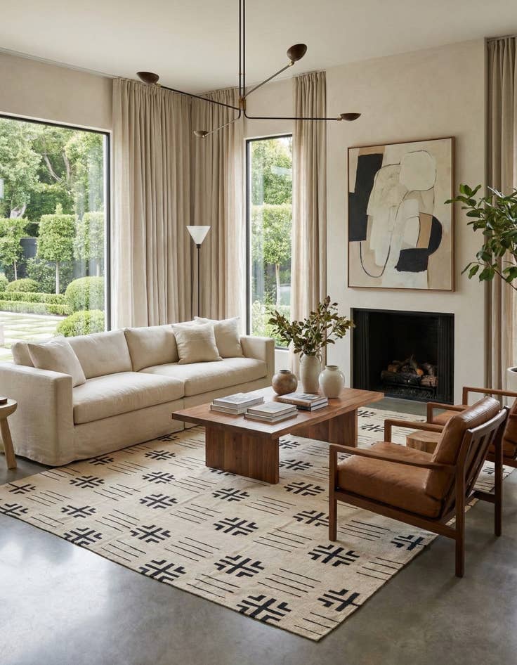 Detail image of 8' 6 x 10' 10  Hand Woven Kilim Modern Wool Rug