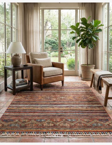4' x 5' 11 Torkman Wool Rug