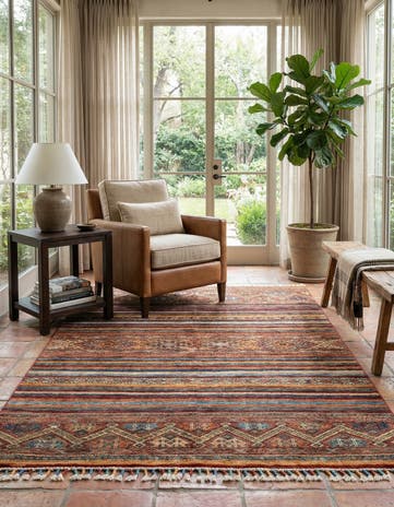 4' x 5' 11 Torkman Wool Rug