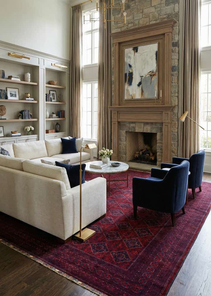 12' 8 x 19' 6 Hand Knotted Khal Mohammadi Wool Rug