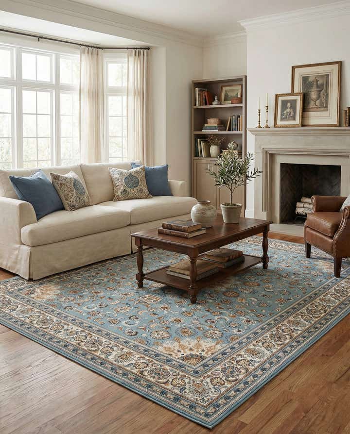 7' 10 x 10' Easy-Clean Traditional Indoor / Outdoor Rug
