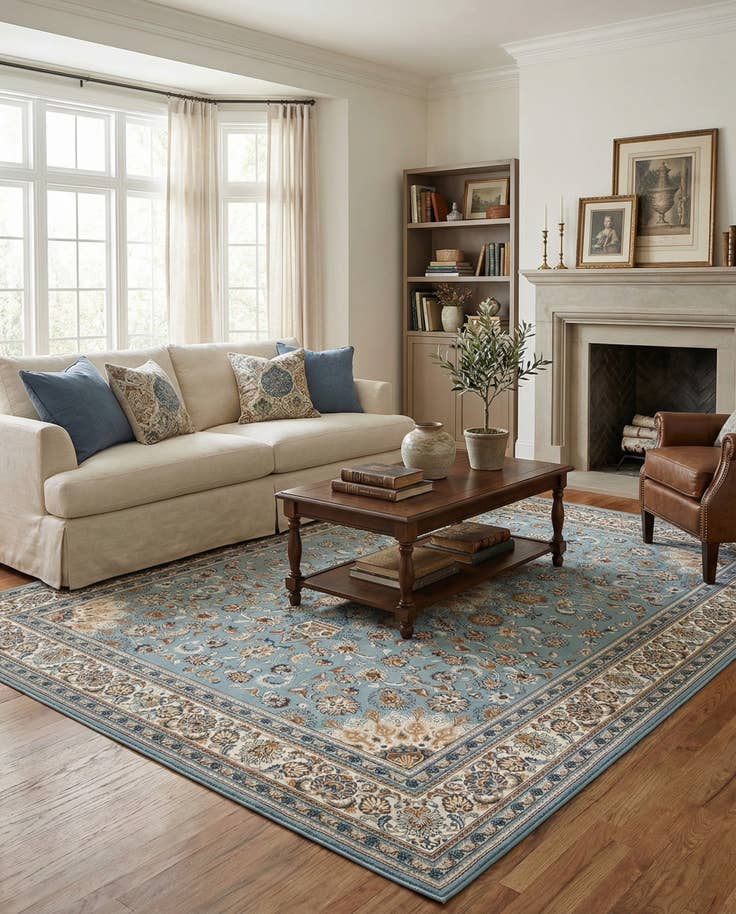 Detail image of 7' 10 x 10' Easy-Clean Traditional Indoor / Outdoor Rug