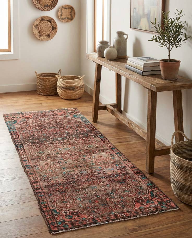 Detail image of 2' 9 x 6' Hand Knotted Ultra Vintage Persian Wool Runner Rug