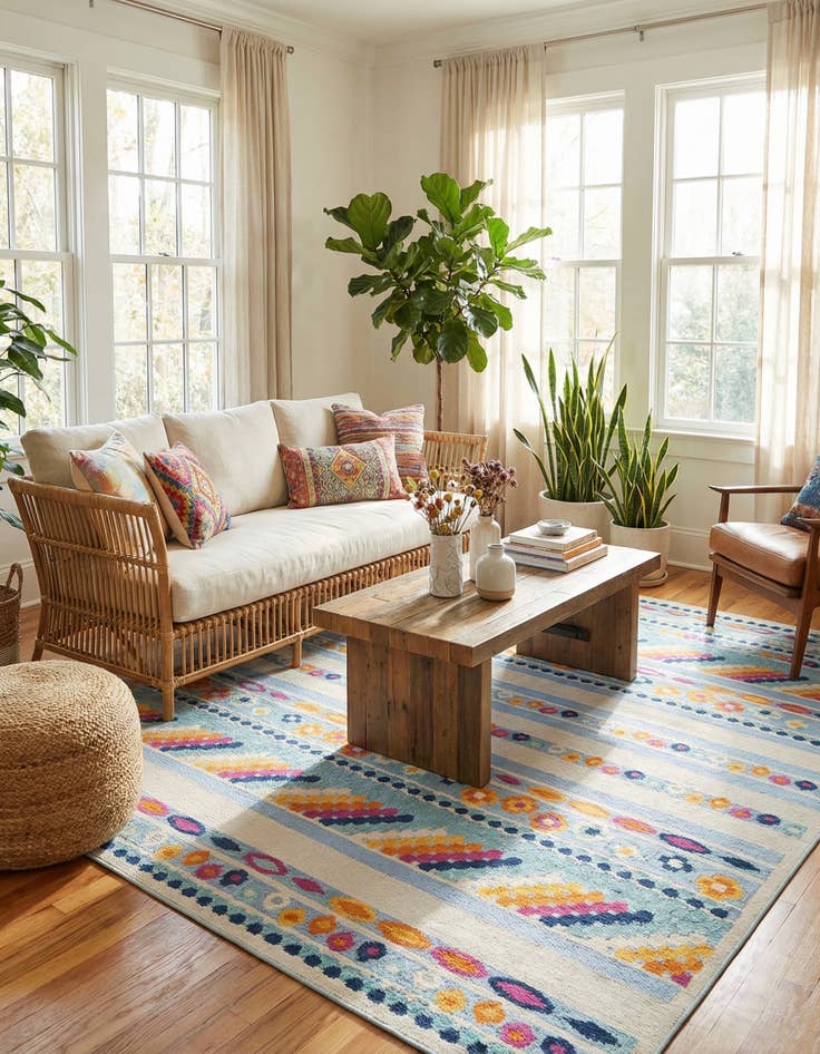 Detail image of 9' x 12'  Washable Aruba Indoor / Outdoor Rug