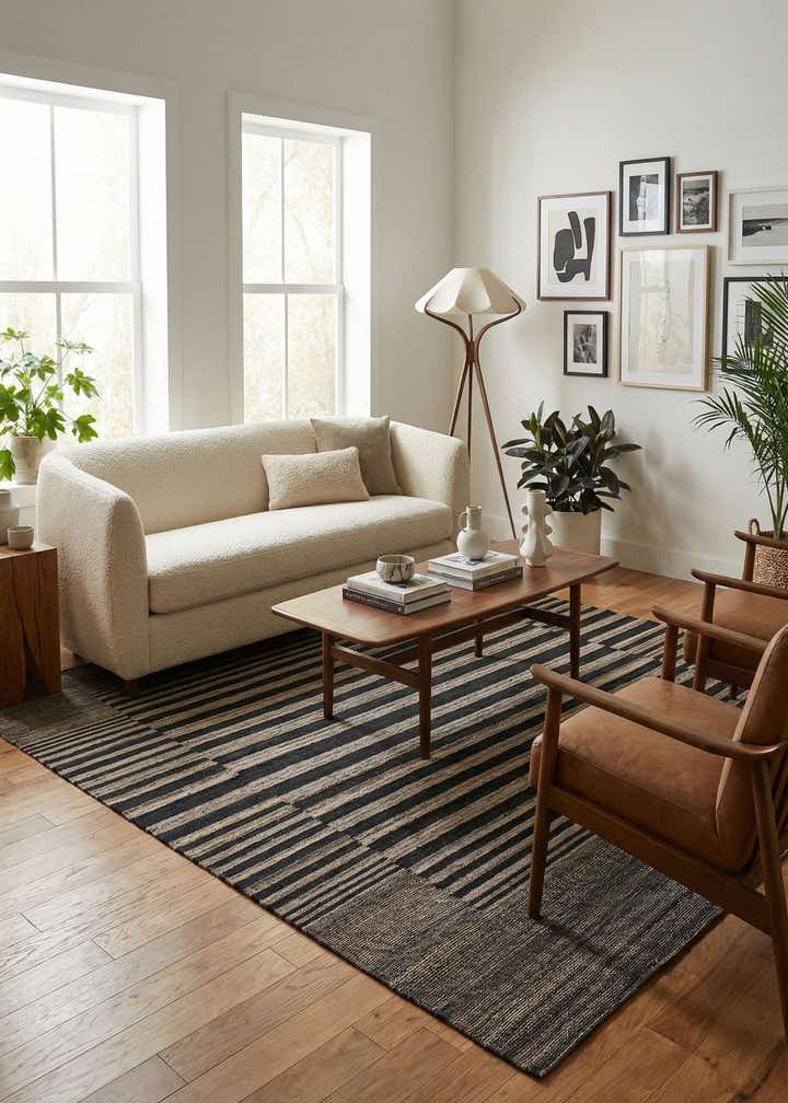 6' x 7' 8 Hand Woven Kilim Modern Wool Rug