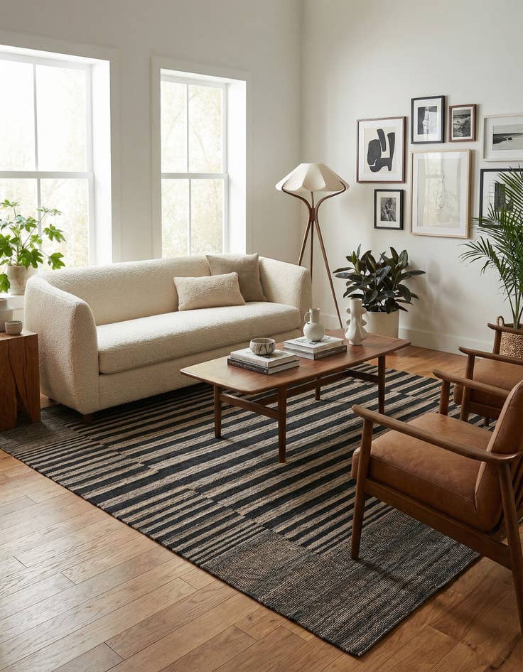 Detail image of 6' x 7' 8 Hand Woven Kilim Modern Wool Rug