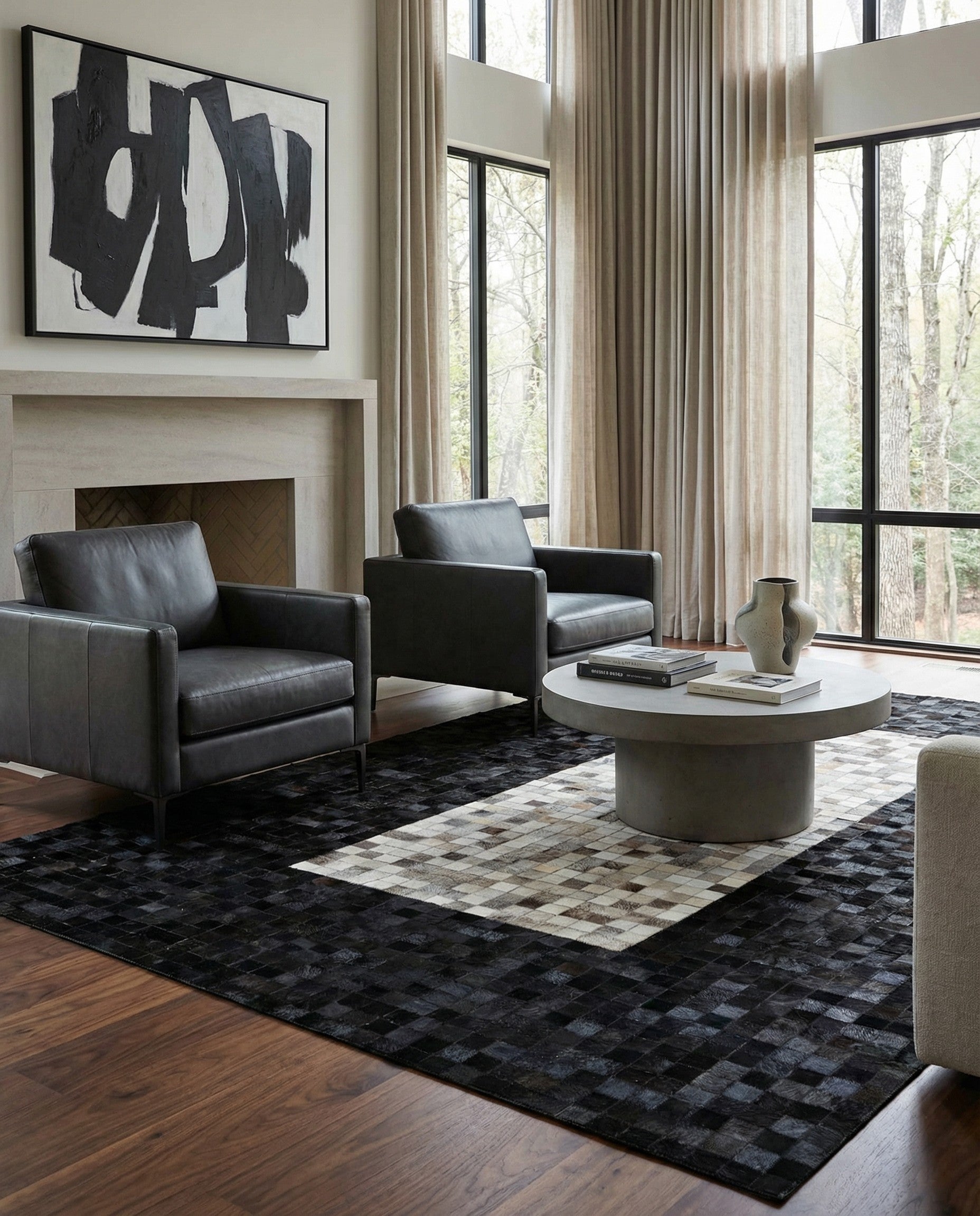 5' x 7' 11 Cowhide - Patchwork Rug