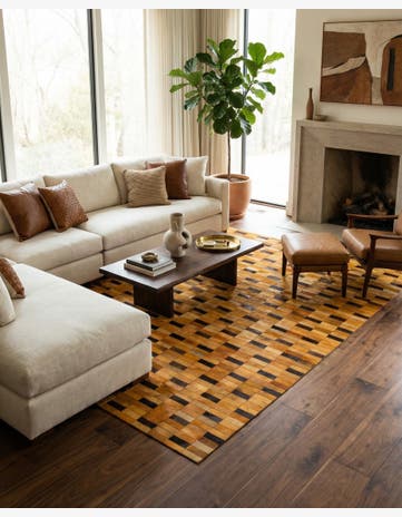 8' 1 x 10' 1 Cowhide - Patchwork Rug