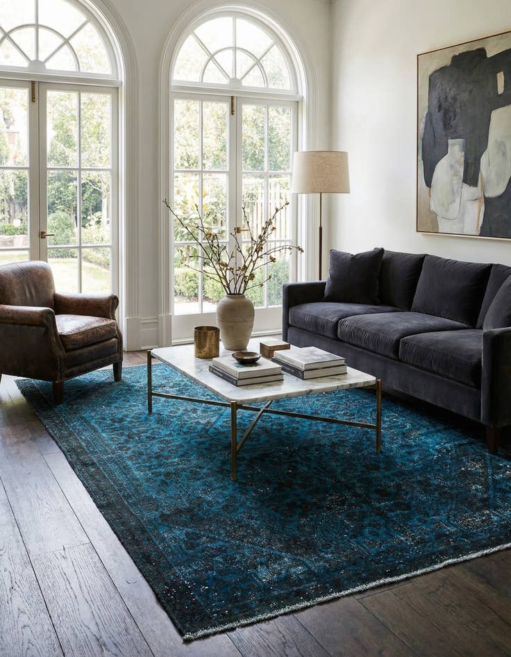 Detail image of 5' 4 x 7' 9  Hand Knotted Ultra Vintage Persian Wool Rug