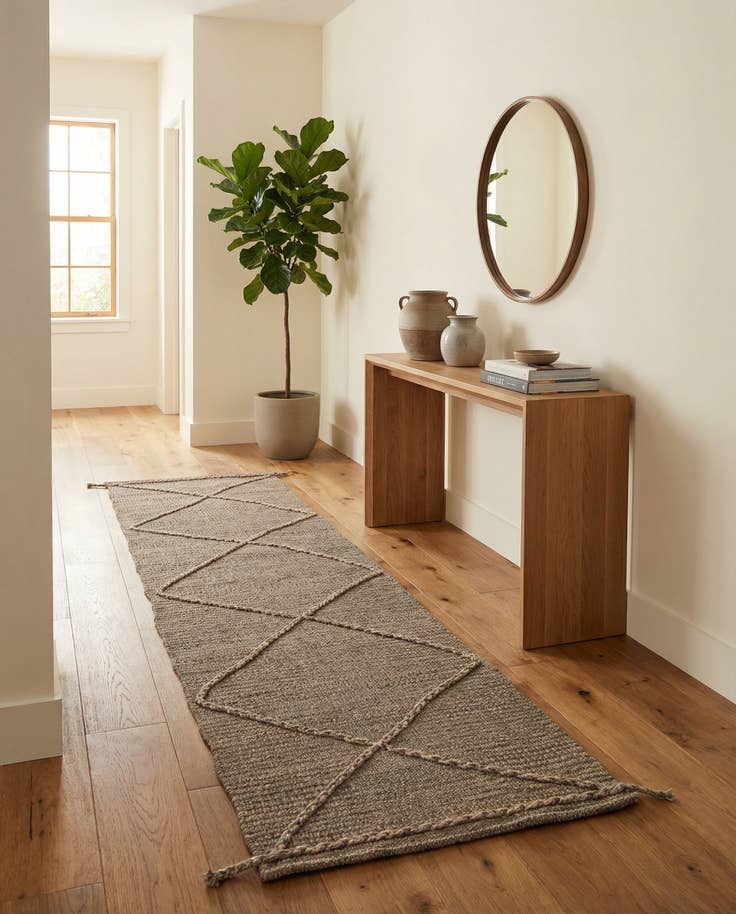 Detail image of 2' 6 x 10' Hand Knotted Darya Wool Runner Rug