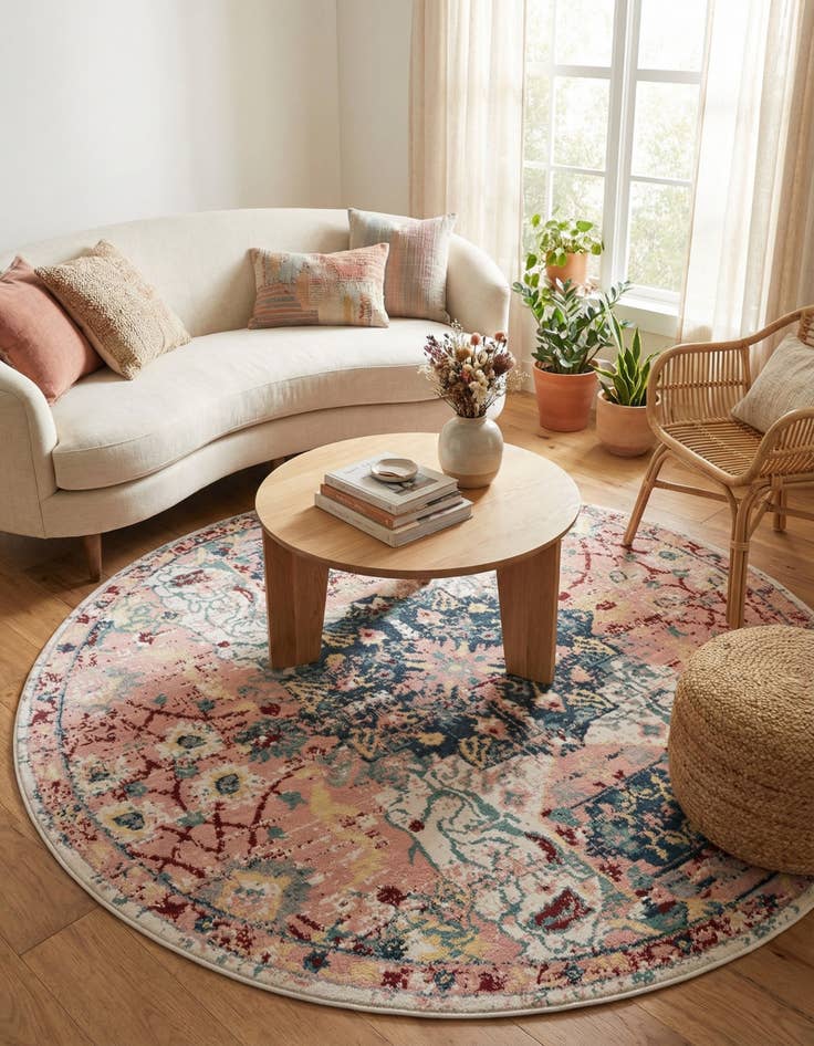 Detail image of 10' 2 x 10' 2 Charleston Round Rug