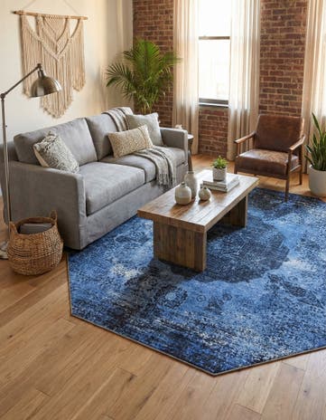 7' 10 x 7' 10 Washable Yara Octagon Rug