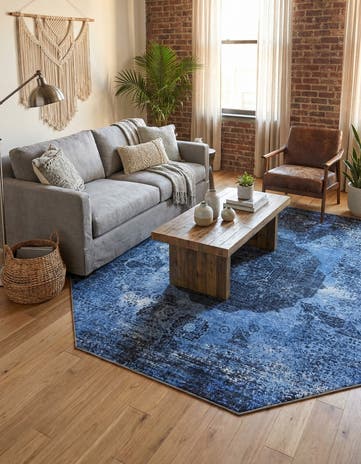 7' 10 x 7' 10 Washable Yara Octagon Rug