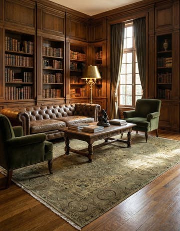 6' 11 x 10' 3 Hand Knotted Kashmar Persian Wool Rug