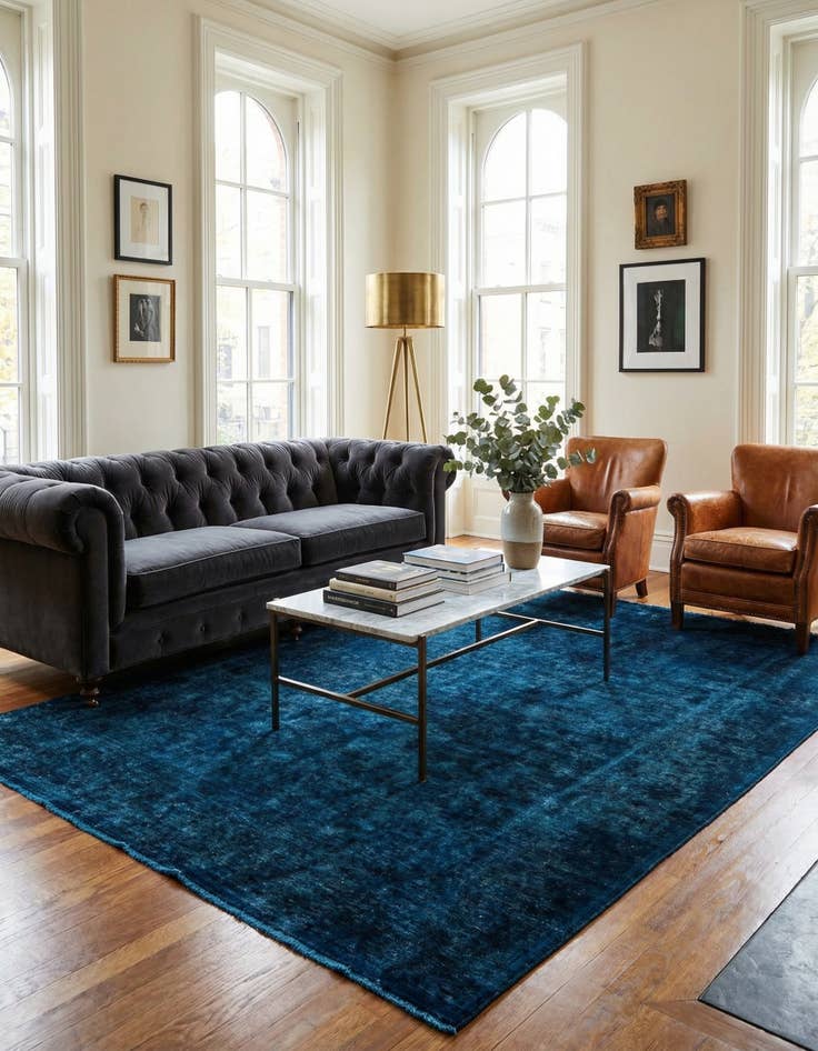 Detail image of 6' 9 x 9' 9  Hand Knotted Ultra Vintage Persian Wool Rug