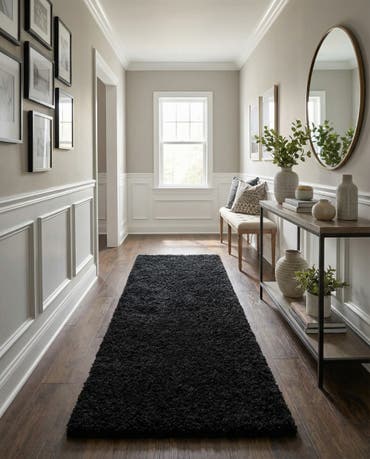  2' 7 x 13' Solid Shag Runner Rug
