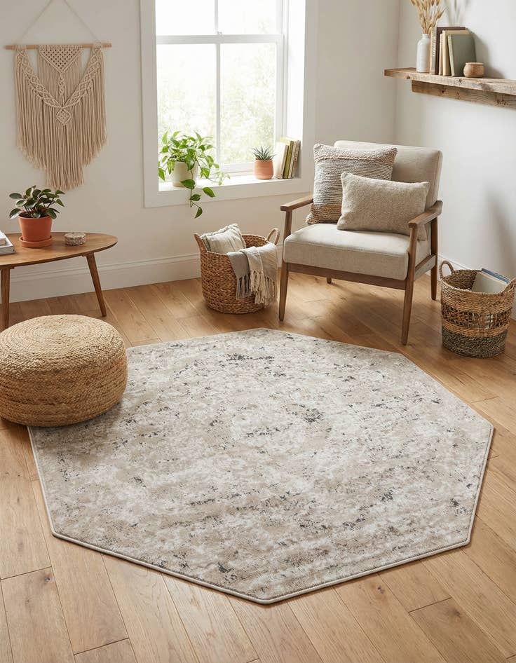 Detail image of 5' 3 x 5' 3 Oregon Octagon Rug