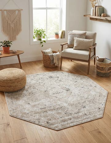 Beige Oregon Octagon Rug