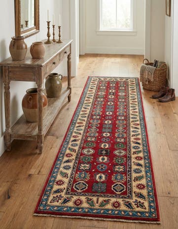 2' 8 x 9' 7 Hand Knotted Kazak Runner Rug