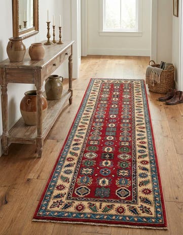 2' 8 x 9' 7 Hand Knotted Kazak Runner Rug