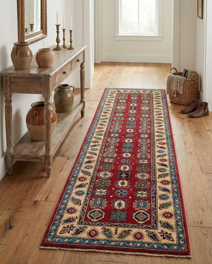 2' 8 x 9' 7 Hand Knotted Kazak Runner Rug