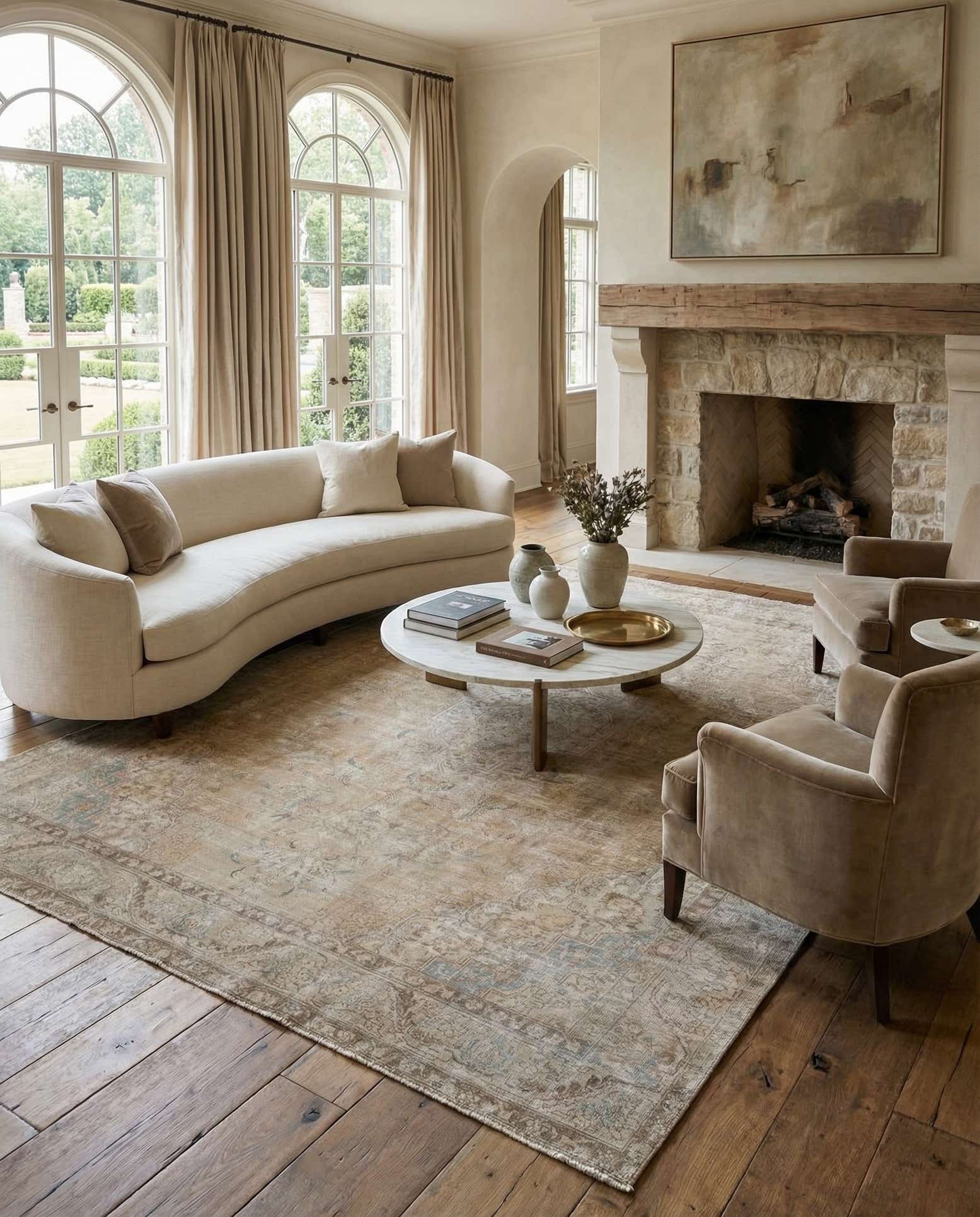 9' 4 x 12' 1 Hand Knotted Ultra Vintage Persian Wool Rug