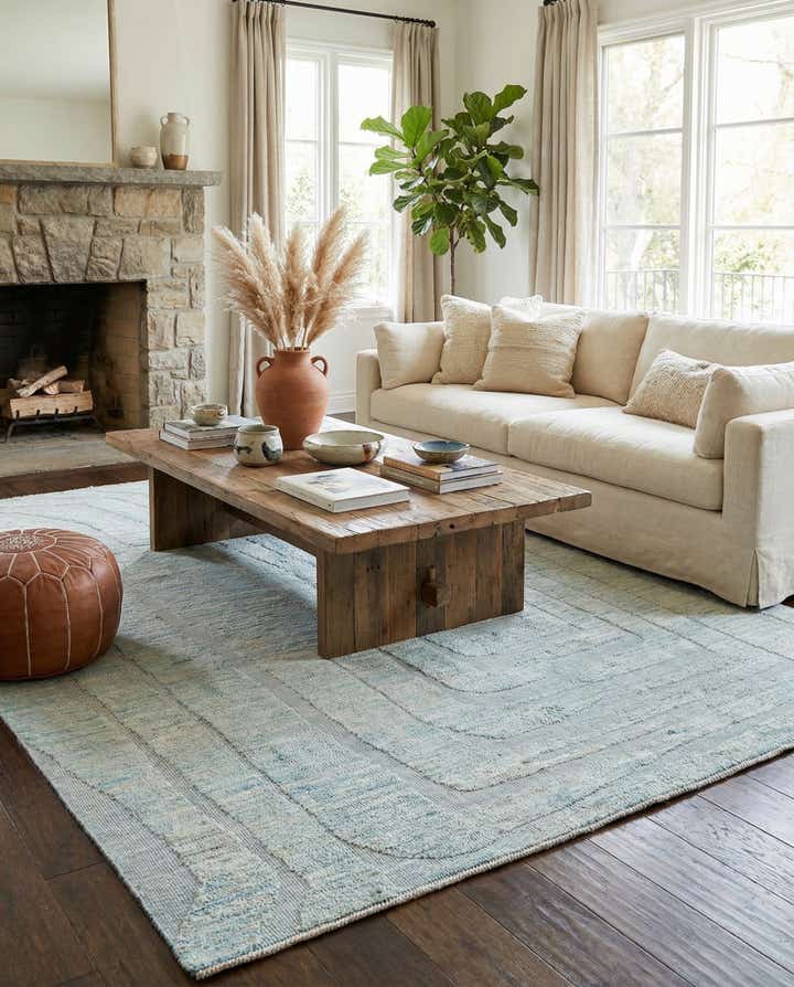 8' x 10' 7 Hand Knotted Moroccan Wool Rug