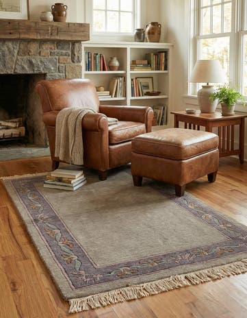 3' 2 x 5' 3 Hand Knotted Nepal Wool Rug
