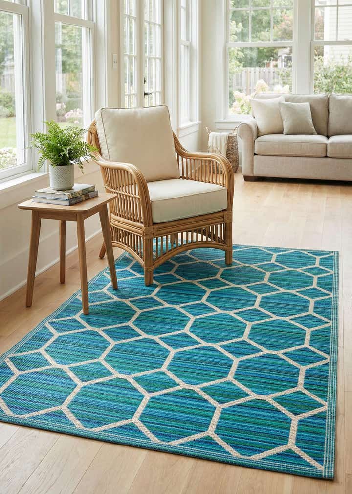 4' x 6' Easy-Clean Vista Breeze Indoor / Outdoor Rug