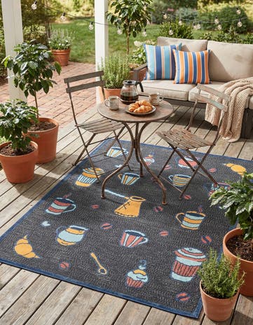 5' x 7' 7 Easy-Clean Indoor / Outdoor Rug